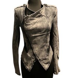 Double Zero Asymmetrical Gray Blazer